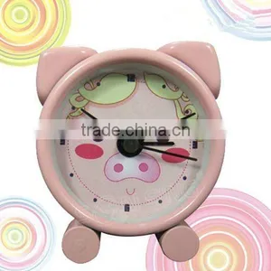 Creative Pocket Pink Pig Metal Clock thumbnail-1