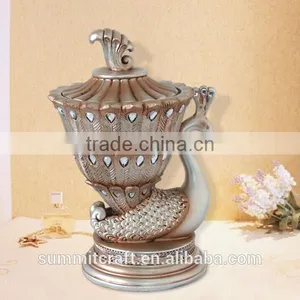 European Ancient Silver High-grade Peacock Trinket Boxes thumbnail-3