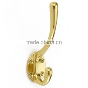 Shiny Polished Brass Coat Hooks thumbnail-1