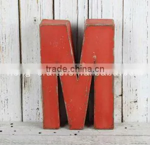 Wall Mounted Letter With Distressed Tin Finish thumbnail-1