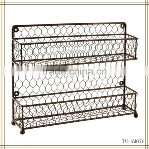 Kitchen Countertop or Wall Mount Spice Rack Storage Basket thumbnail-1