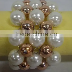 Beaded Napkin Ring,Pearl Napkin Ring thumbnail-1