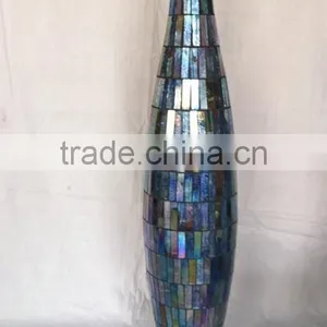 Table Decoration New Design Mosaic Bulk Glass Vases thumbnail-3