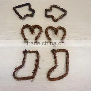RH-YF26 Christmas Decoration Weaving Natural Rattan Hanging Wreath thumbnail-1