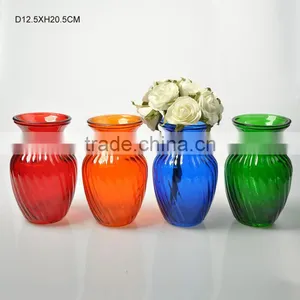 Colored Glass Vase thumbnail-1