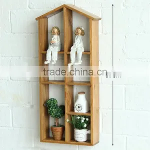 Modern Decorative Wooden Storage Display Racks on Wall thumbnail-6