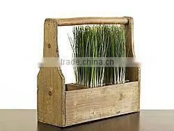 Wood Flowerpot Grass Holder /beautiful Durable Decorations thumbnail-1
