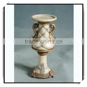 Simply Style Decoration Vase Shape Yellow Polyresin Cheap Candle Holders thumbnail-1
