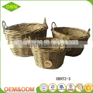 Wholesale Cheap Mini Easter Empty Lovely Pure Handmade Decorative Wicker Baskets for the Flowers thumbnail-1