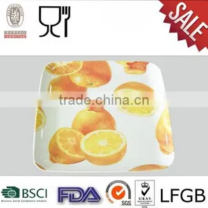 Square Shape Melamine Flame Cute Design Plate thumbnail-1