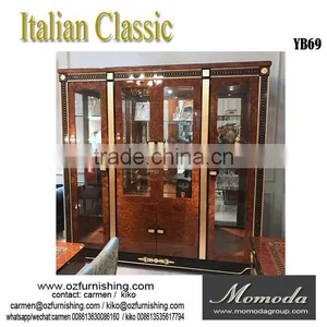 YB69 Latest Design Italian Wood Executive Boss Table Office Book Case Solid Furniture thumbnail-1