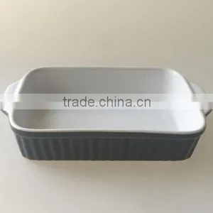 Ceramic Colorful Nice Oven Oblong Baking Tray thumbnail-1