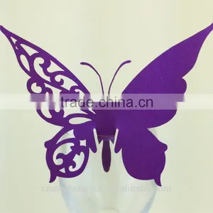 Party Favors Supplier Wine Glass Card Laser Cut Wedding Invitation Card thumbnail-1