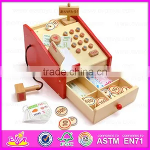 2017 New Design Pretend Play Toy Wooden Kids Cash Register for Sale W10A065 thumbnail-5