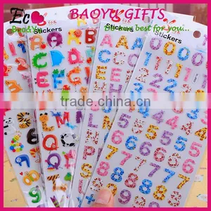 Cartoon Number Figures 3D Decoration Removable PVC Epoxy Sticker thumbnail-1