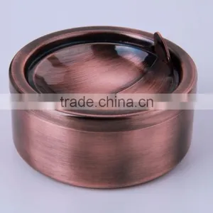 Copper Color Cigarette Ashtray Souvenir Antique Brass Ashtray thumbnail-3
