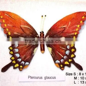 Realistic Handmade Handpainted Butterflies Collectibles (made of Rubber Leafs) thumbnail-1