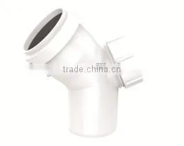 HIGH QUANLITY 45 DEG ELBOW OF PVC GB STANDARD EXPANDING FITTINGS FOR DRAINAGE WITH GASKET thumbnail-1