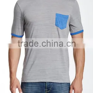 T-shirts in Bulk Men's Short Sleeve Plain Dyed Solid Color Trends T-shirts With Pocket Plain White T-shirts thumbnail-2