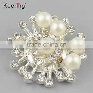 Keering-made Vogue Custom Pearl Rhinestone Buttons for Garments WBK-1475 thumbnail-1