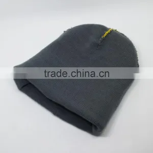 Custom 100% Acrylic Knit Beanie Hat , Knit Beanie thumbnail-3