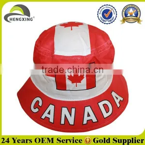 Wholesale 100% Cotton Print Pattern American Flag Bucket Hat thumbnail-2