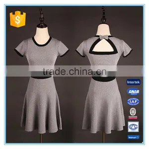 Modern Knit Halter Dress Hollow Out Back Sexy Mature New Ladies Dress thumbnail-1