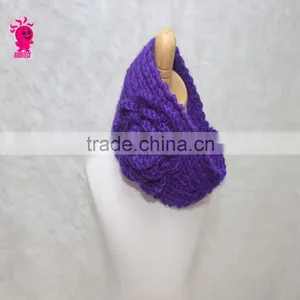 NEWEST Handmade Knitted With Ribbon Flower Kids or Women Headscarves Headband thumbnail-2