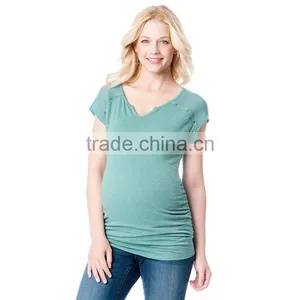 Factory Price Maternity Wear High Fashion Wholesale Blank Maternity t Shirts thumbnail-2