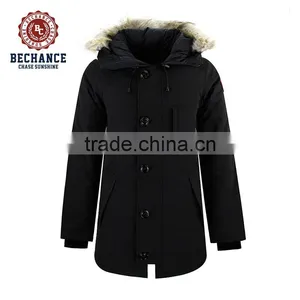 OEM Brand Name Winter Coat With Real Fur Thick Winter Down Jacket thumbnail-1