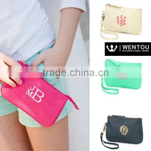 Preppy Style Monogrammed Small Zipper Bag Mini Smart Wristlet thumbnail-2