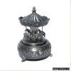 MUSICAL CAROUSEL IN PEWTER FINISH thumbnail-1