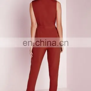 Sleeveless Red Korean Fashion Jumpsuit For Women 2015 thumbnail-6