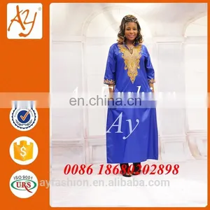 Hot Sale African Bazin Clothes Plus Size Maxi Dresses for Women thumbnail-1