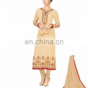 2017 Ocassion Party Wear Semi-Stitched Salwar Kameez Suits Dress Material (salwar Kameez Suit) thumbnail-1