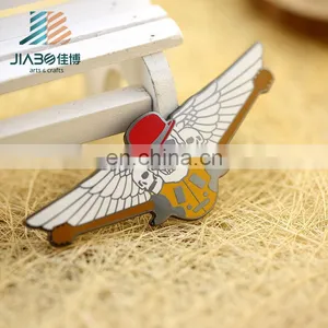 Jiabo Custom Pin Badge Skull Wings Metal Lapel Pin Badge thumbnail-1