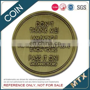 Iron Stamped Souvenir Coin With Diamond Cutting Edge thumbnail-1