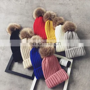 Custom Logo Women Knit Winter Beanie Caps for Womens thumbnail-1