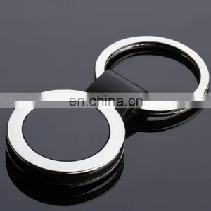 Custom Round Shape Black Color Pvc Rubber Keychain thumbnail-1