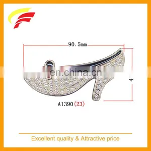 Zinc Alloy Shoe Shaped Rhinestone Clamp Belt Buckle thumbnail-5