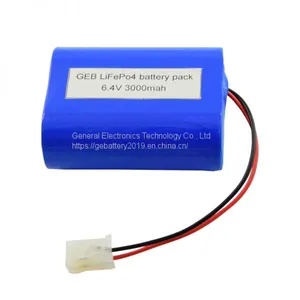 High Quality 26650 LiFePO4 Pack 2S1P 6.4v 3000mah Lifepo4 Battery for Solar Light thumbnail-1