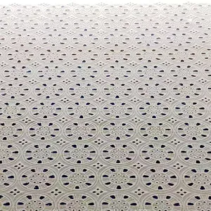 Eyelet Pique Fabric 100% Cotton Embroidery Lace thumbnail-1