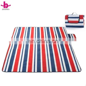 Polar Fleece China Factory Wholesale Folding Picnic Waterproof Insulation Blanket thumbnail-2