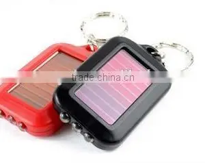 Solar Rechargeable Mini Led Flashlight Keychain thumbnail-3