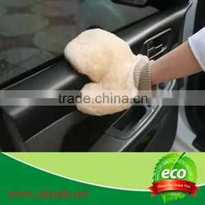 Car Cleaning Glove Sheepskin Car Washing Tools 100% Natural Wool thumbnail-4