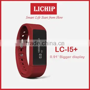 0.91 Inch Bigger Display Screen Remote Camera Sleeping Monitor Date&time Colorie Bluetooth LC-I5 Plus Smart Wristband thumbnail-1