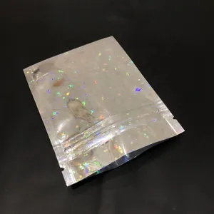 Custom Print Stand Up Zipper Foil Mylar Holographic Eyelash Makeup Packaging thumbnail-5