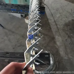 Double Claw Galvanized Anti Climb Steel Spikes Installed at Corners of Walls and Fences thumbnail-3