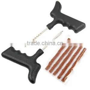Motorcycle/Car Tubeless Tyre Puncture Repair Kit Tool Tire Plug Auto 5 Strip thumbnail-1