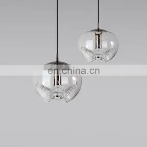Medieval Bauhaus Glass Chandelier Nordic Designer Restaurant Decor Hanging Lamp Modern Minimalist LED Pendant Light thumbnail-2